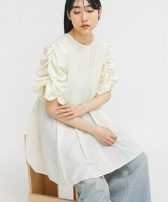 KBF / ケービーエフ ワンピース | シャーリングスリーブミニワンピース