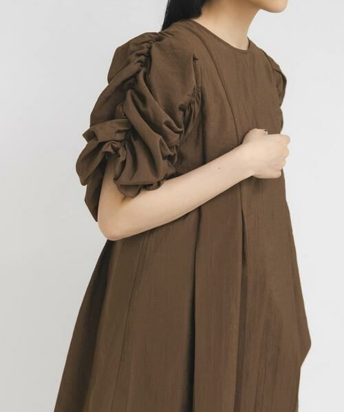 KBF / ケービーエフ ワンピース | シャーリングスリーブミニワンピース | 詳細1