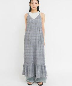 KBF / ケービーエフ ワンピース | マジョリカプリーツチェックキャミワンピース