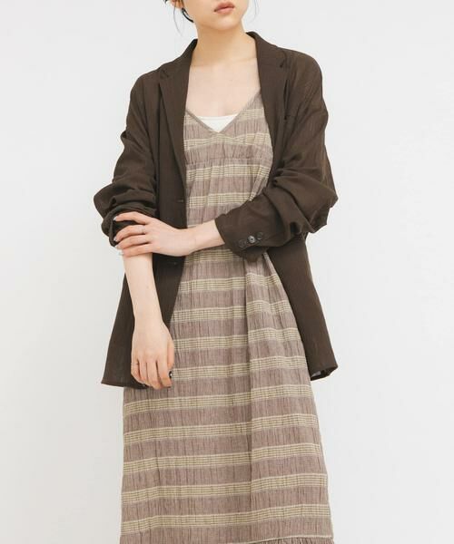 KBF / ケービーエフ ワンピース | マジョリカプリーツチェックキャミワンピース | 詳細1