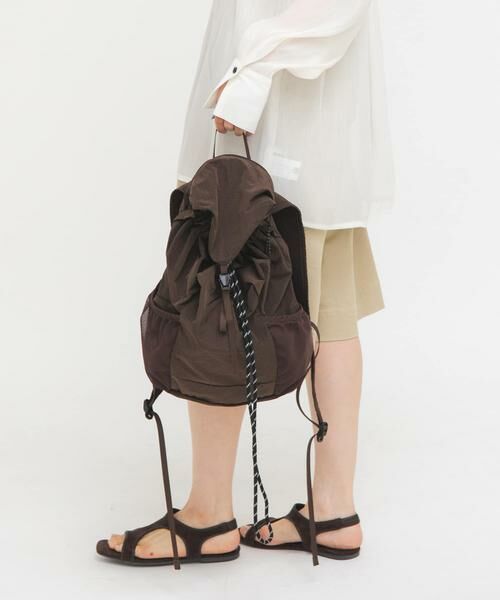 KBF / ケービーエフ リュック・バックパック | メッシュポケットリップストップリュック（ブラウン）