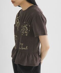KBF / ケービーエフ Tシャツ | シャーリングデザインプリントTEE