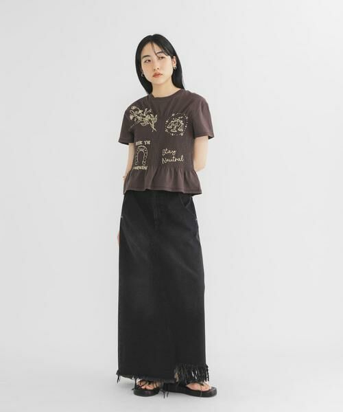 KBF / ケービーエフ Tシャツ | シャーリングデザインプリントTEE | 詳細4