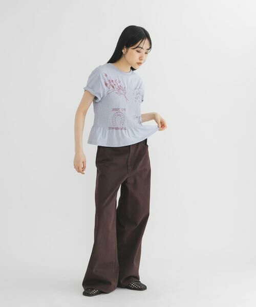KBF / ケービーエフ Tシャツ | シャーリングデザインプリントTEE | 詳細14