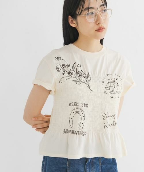 KBF / ケービーエフ Tシャツ | シャーリングデザインプリントTEE | 詳細22