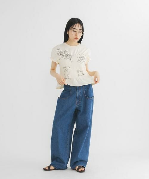 KBF / ケービーエフ Tシャツ | シャーリングデザインプリントTEE | 詳細25