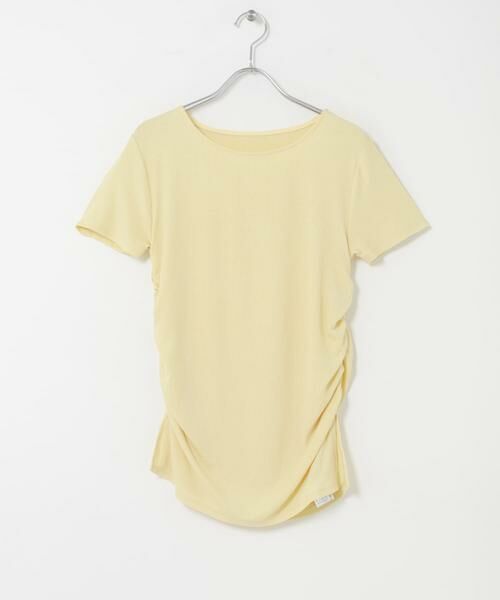 KBF / ケービーエフ Tシャツ | シャーリングスリットTEE（イエロー）