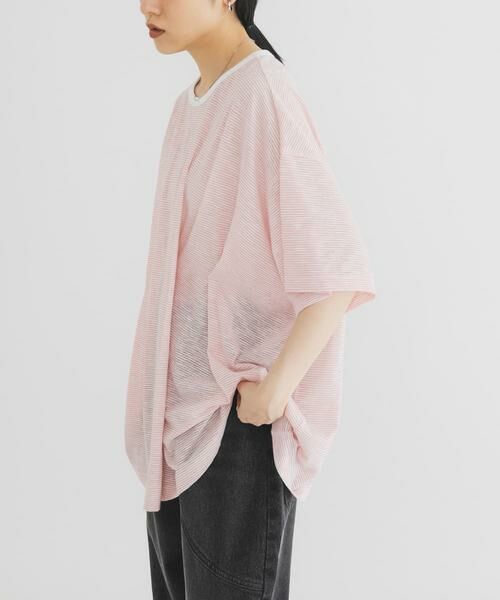 KBF / ケービーエフ Tシャツ | ランダムタックボーダーTEE | 詳細2