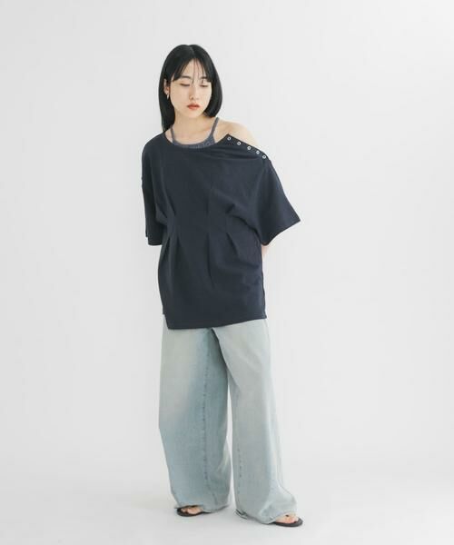 KBF / ケービーエフ Tシャツ | スナップショルダールーズTEE | 詳細4
