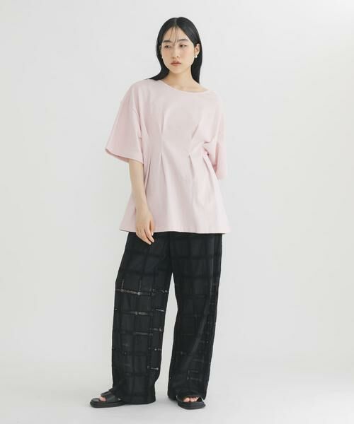 KBF / ケービーエフ Tシャツ | スナップショルダールーズTEE(ピンク)