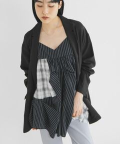 KBF / ケービーエフ ワンピース | ヘムタックパッチワークミニキャミワンピース
