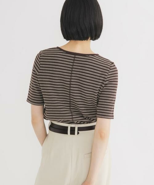 KBF / ケービーエフ Tシャツ | ワッフルボーダーヘンリネックTEE | 詳細5