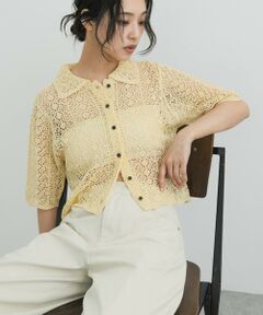 KBF / ケービーエフ ニット・セーター | 『WEB限定』クロシェニットシャツ