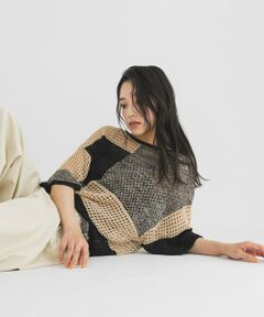 KBF / ケービーエフ ニット・セーター | パッチワークルーズニット