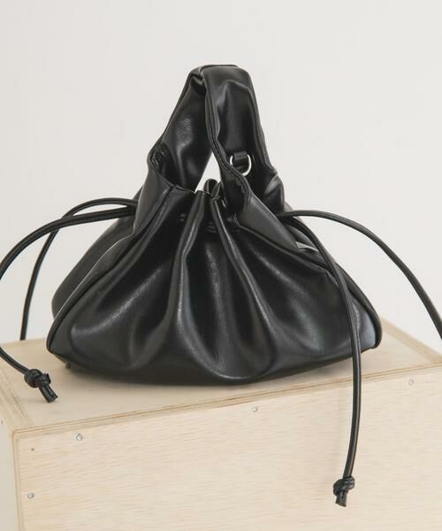 KBF / ケービーエフ ハンドバッグ | 巾着ワンハンドルミニBAG（ブラック）