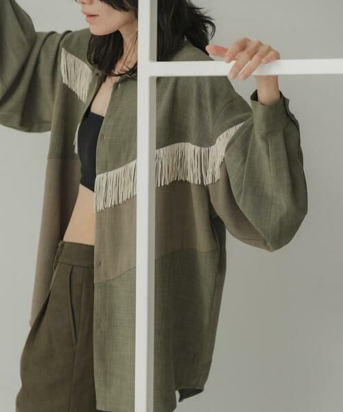 KBF / ケービーエフ シャツ・ブラウス | Siltrata Fringe pattern shirts | 詳細1