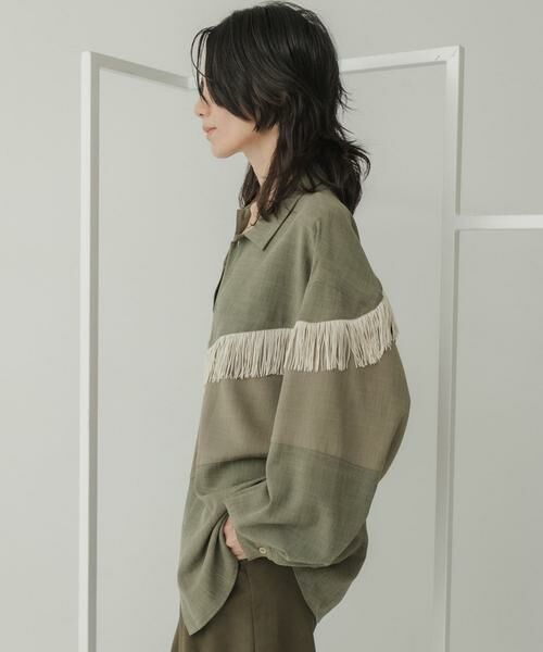 KBF / ケービーエフ シャツ・ブラウス | Siltrata Fringe pattern shirts | 詳細2