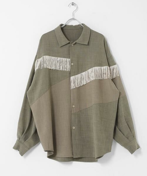 KBF / ケービーエフ シャツ・ブラウス | Siltrata Fringe pattern shirts | 詳細7
