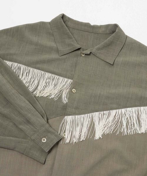 KBF / ケービーエフ シャツ・ブラウス | Siltrata Fringe pattern shirts | 詳細8