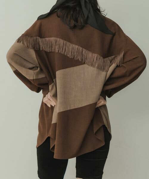 KBF / ケービーエフ シャツ・ブラウス | Siltrata Fringe pattern shirts | 詳細10