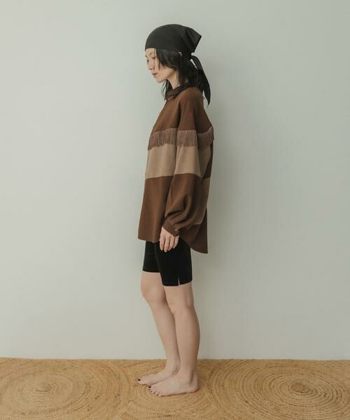 KBF / ケービーエフ シャツ・ブラウス | Siltrata Fringe pattern shirts | 詳細14