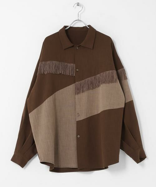 KBF / ケービーエフ シャツ・ブラウス | Siltrata Fringe pattern shirts | 詳細15