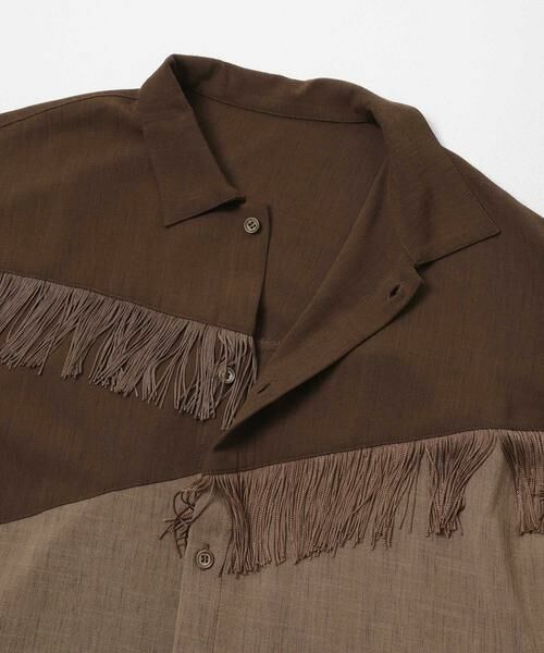 KBF / ケービーエフ シャツ・ブラウス | Siltrata Fringe pattern shirts | 詳細16