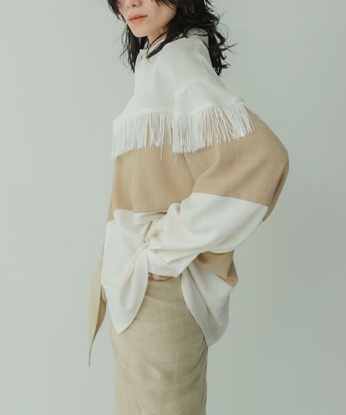 KBF / ケービーエフ シャツ・ブラウス | Siltrata Fringe pattern shirts | 詳細20