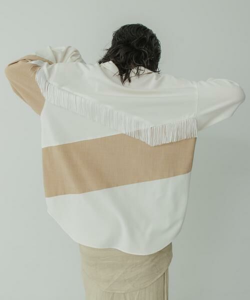 KBF / ケービーエフ シャツ・ブラウス | Siltrata Fringe pattern shirts | 詳細21