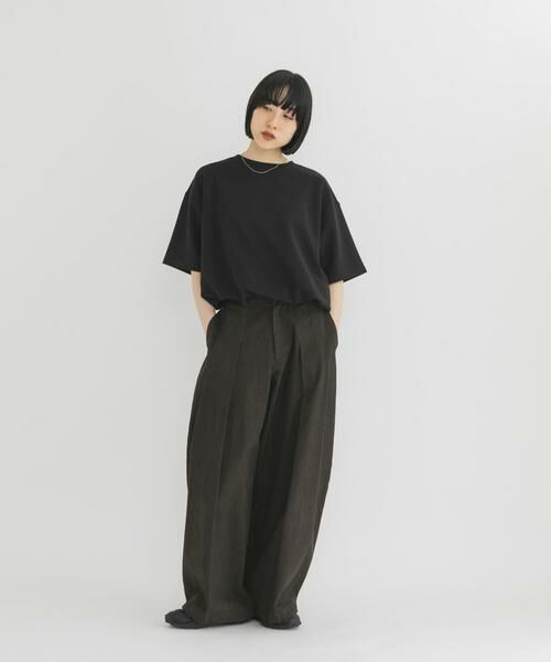 KBF / ケービーエフ Tシャツ | ハーフスリーブバルーンヘムトップス | 詳細24