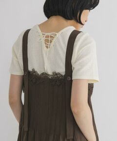 KBF / ケービーエフ Tシャツ | 2WAYレースアップトップス