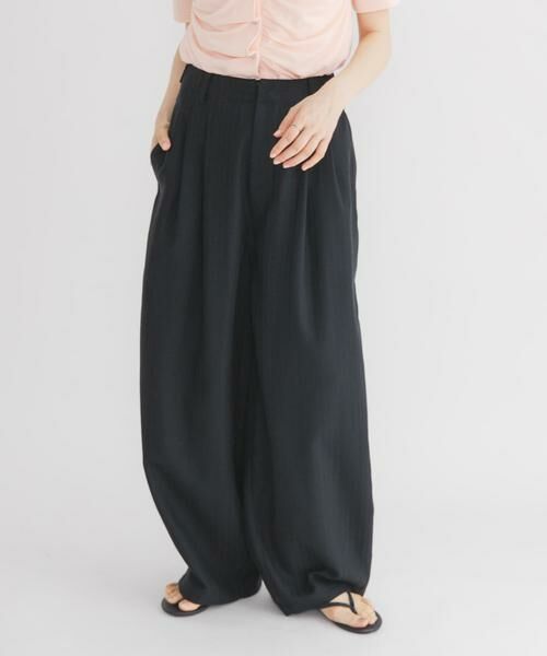 KBF / ケービーエフ その他パンツ | リネンミックスWIDEコクーンパンツ（ネイビー）