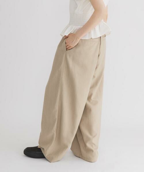KBF / ケービーエフ その他パンツ | リネンミックスWIDEコクーンパンツ（ベージュ）
