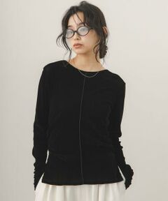 KBF / ケービーエフ Tシャツ | サイドスリットシアーベロアTEE