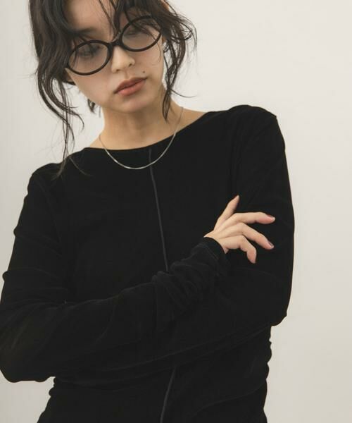 KBF / ケービーエフ Tシャツ | サイドスリットシアーベロアTEE | 詳細21
