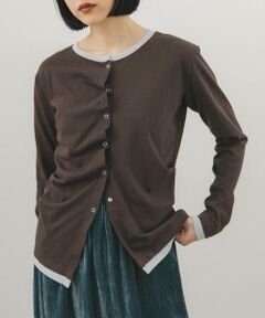 KBF / ケービーエフ Tシャツ | バイカラーアシメタックトップス