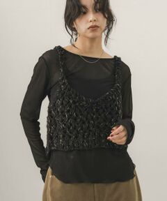 KBF / ケービーエフ Tシャツ | シアーギャザーロンTEE