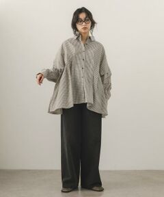 KBF / ケービーエフ シャツ・ブラウス | ランダムタックチェックシャツ