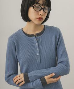 KBF / ケービーエフ ニット・セーター | レイヤードライクヘンリーニット