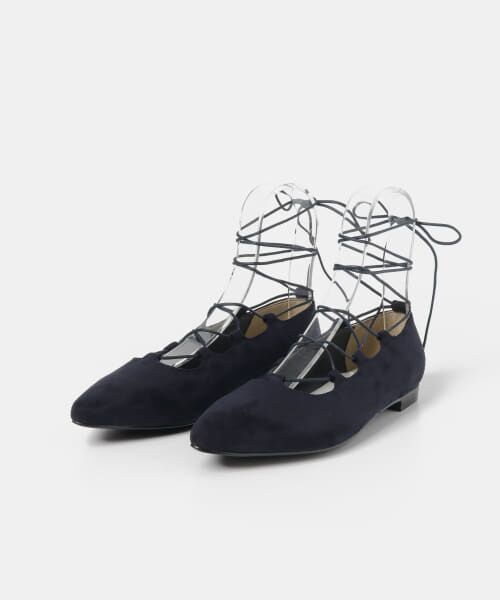 ＊＊KBF / ケービーエフ パンプス | KBF+　レースアップシューズ∴（NAVY）