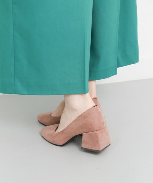 ＊＊KBF / ケービーエフ パンプス | スクエアヒールパンプス∴（PINK BEIGE）