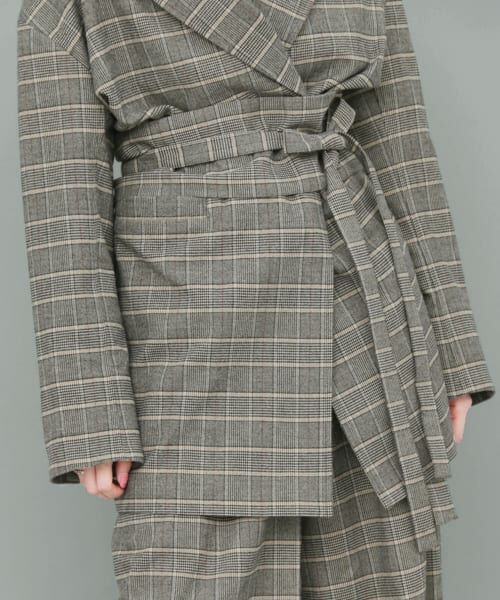 ＊＊KBF / ケービーエフ ベルト・サスペンダー | チェックワイドベルト∴（L/GRAY）