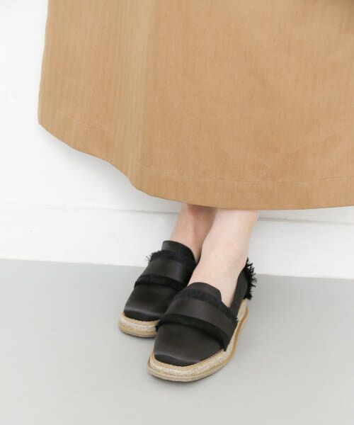 ＊＊KBF / ケービーエフ フラットシューズ | サテンローファー∴（BLACK）