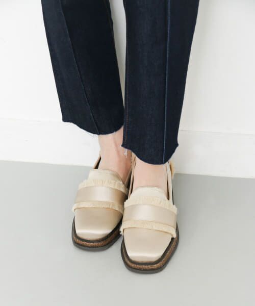 ＊＊KBF / ケービーエフ フラットシューズ | サテンローファー∴（BEIGE）