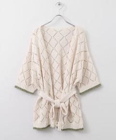 オープンワークガウンカーディガン∴