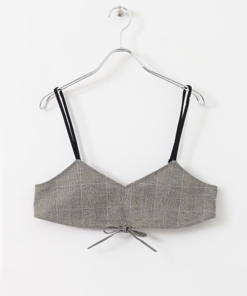 ＊＊KBF / ケービーエフ キャミソール・チューブトップ | グレンチェックブラトップ∴（BEG×BLK）