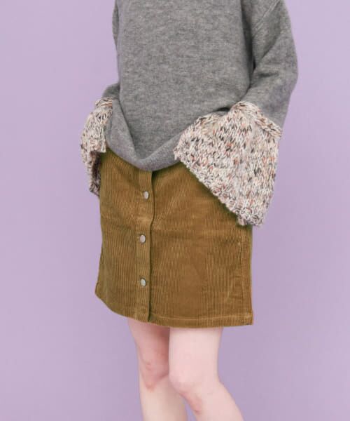 ＊＊KBF / ケービーエフ スカート | コーデュロイミニスカート∴（CAMEL）