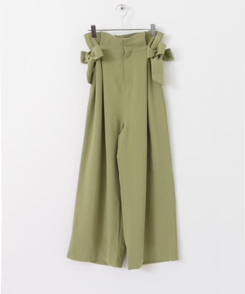＊＊KBF / ケービーエフ その他パンツ | KBF+　サイドリボンワイドパンツ（KHAKI）