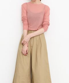 シアーリブロンTシャツ