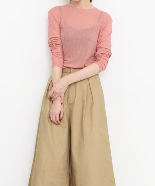 ＊＊KBF / ケービーエフ Tシャツ | シアーリブロンTシャツ（PINK）